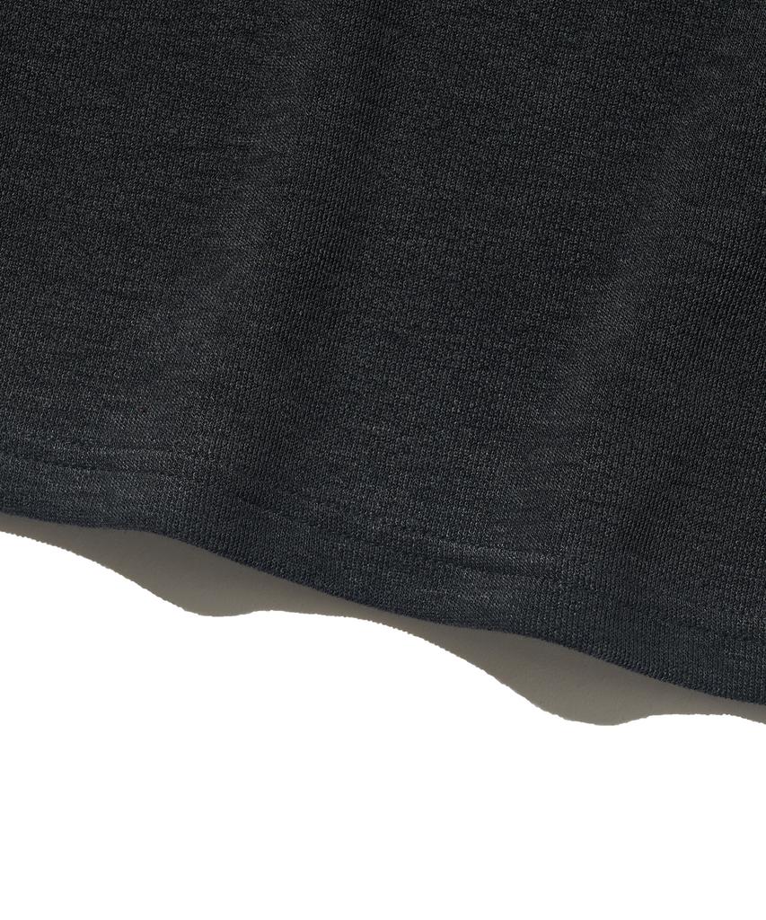 OTHERFITS Layered Two-Tone Raglan Warmer T-Shirt (Charcoal/Black)