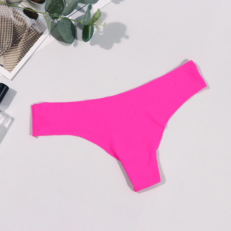 Damen Slips aus Eisseide mit niedriger Taille, Tanga, Unterwäsche, nahtlose Höschen