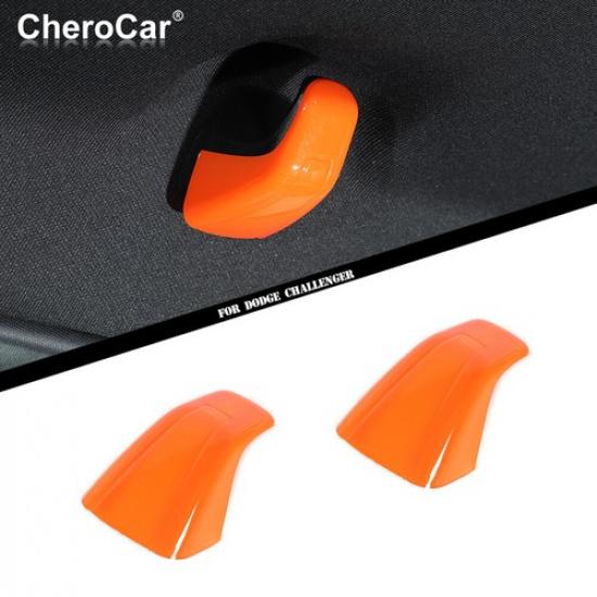 

Car Rear Hook Trim Cover Trim Decor Accessories Orange for Dodge Challenger 15+
