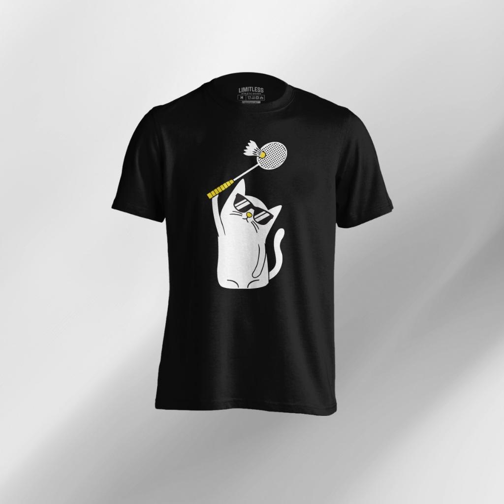 Catminton Badminton Design - Drifit T-Shirt Cute Funny Activewear Sports Apacs Yonex Victor Eco-Dry Dry Fit