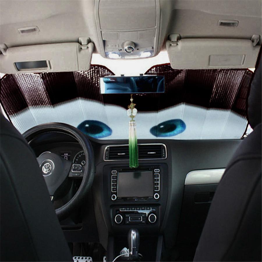 Car Cartoon Window Foils Eye Heated Windshield Sunshade 51.2 x 27.56 inche