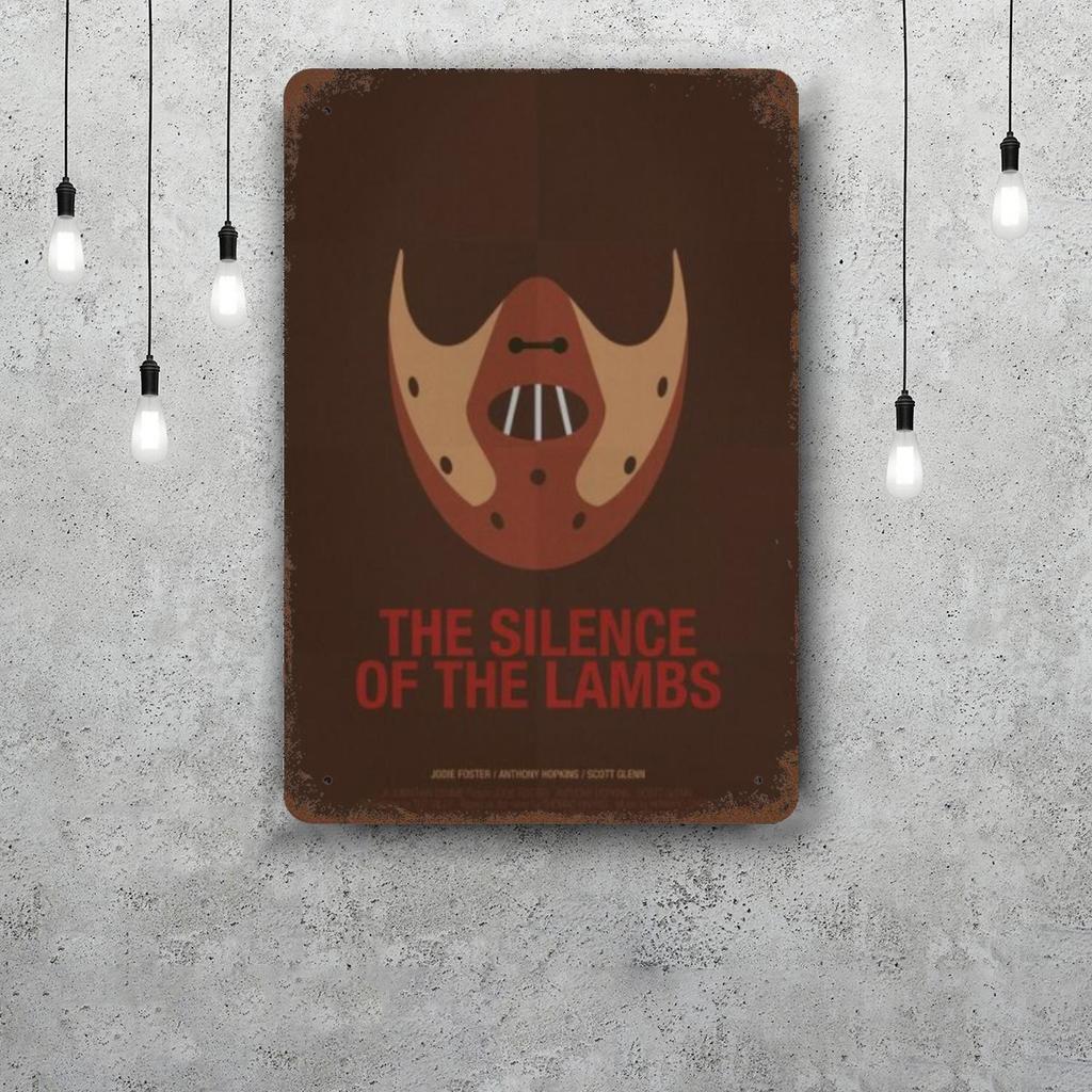 Silence of the Lambs Retro Vintage Tin Sign Poster Decorative Plaque Metal Plate Wall Decor