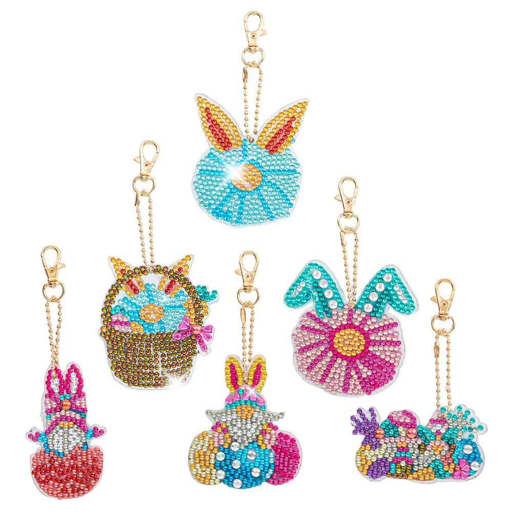 

Новый брелок DIY с полной выкладкой, подвеска для алмазной живописи, набор для алмазной мозаики, вышивки, милая пчелка, украшение для рюкзака, подарок, 5-6 шт./набор