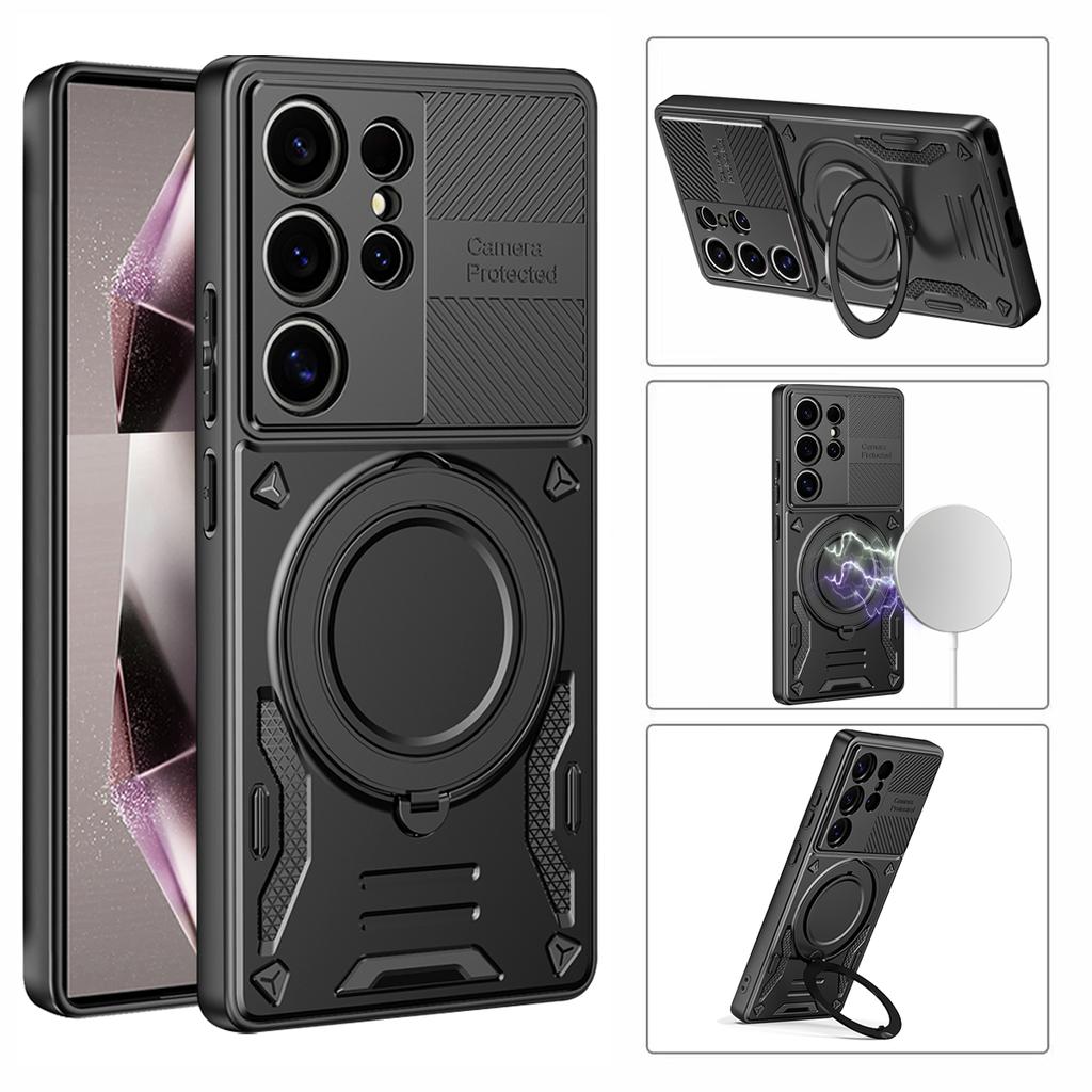 Coque Case for Samsung Galaxy S26 Ultra S25 FE S24 S23 Plus S 26 25 A57 A37 A17 5G A56 A36 A16 Anti-Slip Shockproof Ring Holder