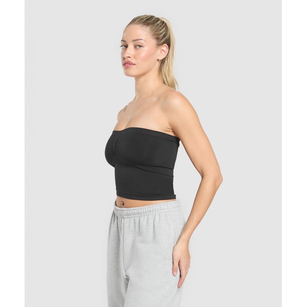 Gymshark Everyday Seamless Midi Tube Top Black B2c9p Bb2j