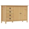 Day and Night - vidaxL Sideboard Hill Solid Pine Wood Honey Brown 130x40x80 Cm