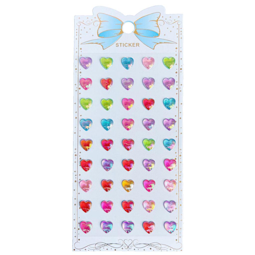 Children's DIY Gem Crystal Stickers - Handmade Diamond Shapes for Girl's Makeup and Decoration