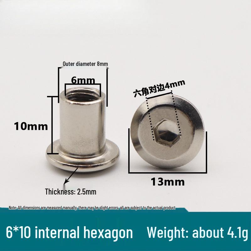 Шестигранная гайка Зажимная пластина Соединение Замок Заклепка Соединитель 68 Винт Железо