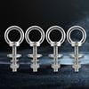 5Pcs Heavy Duty Lifting Rings Threaded Eyebolts with Washers and Nut Stainless Steels Eye Bolts for Tie Down Straps