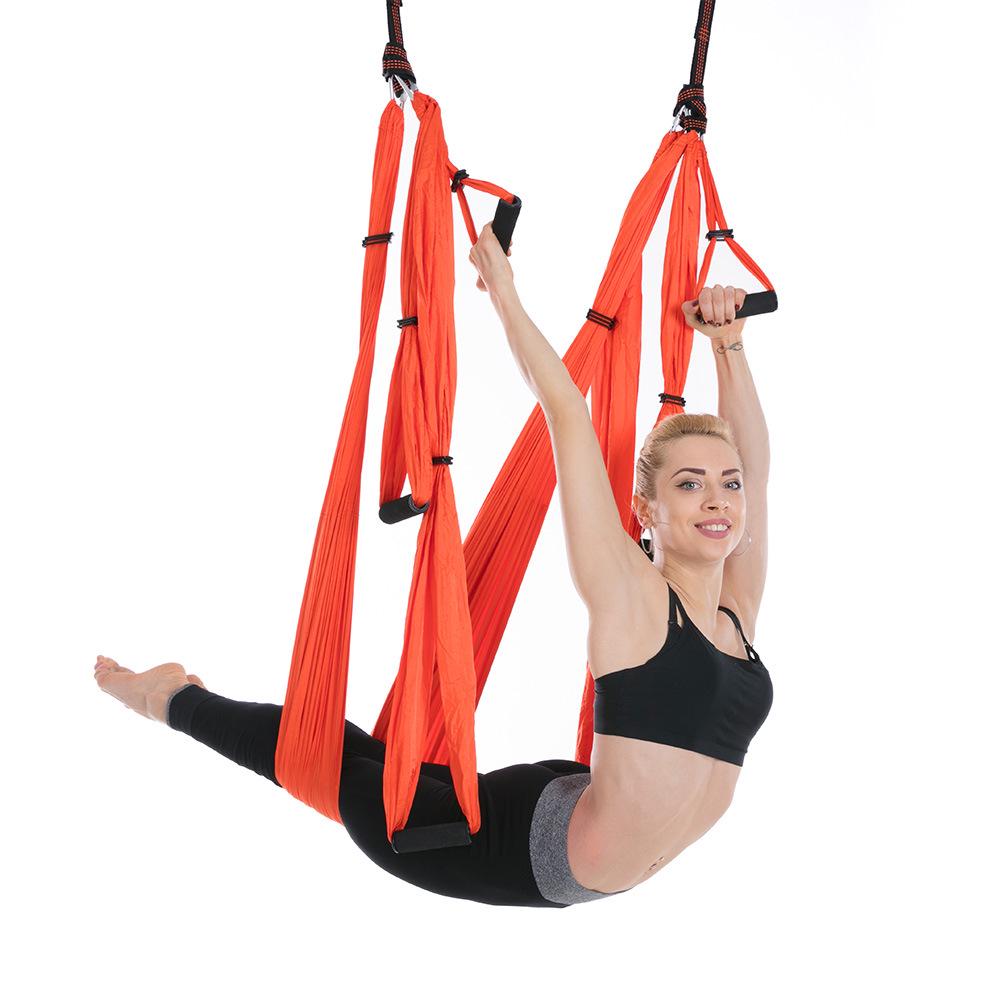 Two-Tone Inversion Gravity Aerial Yoga Hammock: Indoor Fitness Swing Chair