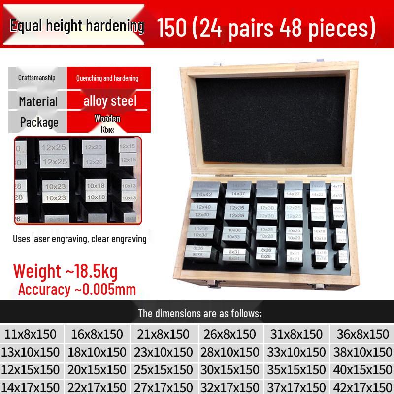 Yue Ci Parallel Height Shim Vise Plate for Milling Machine Jaws