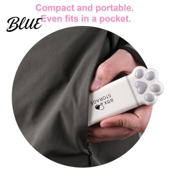 Daily Medication Organizer Portable Pill Box Cute Cat Paw Design