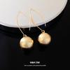 European and American exaggerated spray paint round pattern pendant ear hook explosion earrings femininity earrings design sense niche