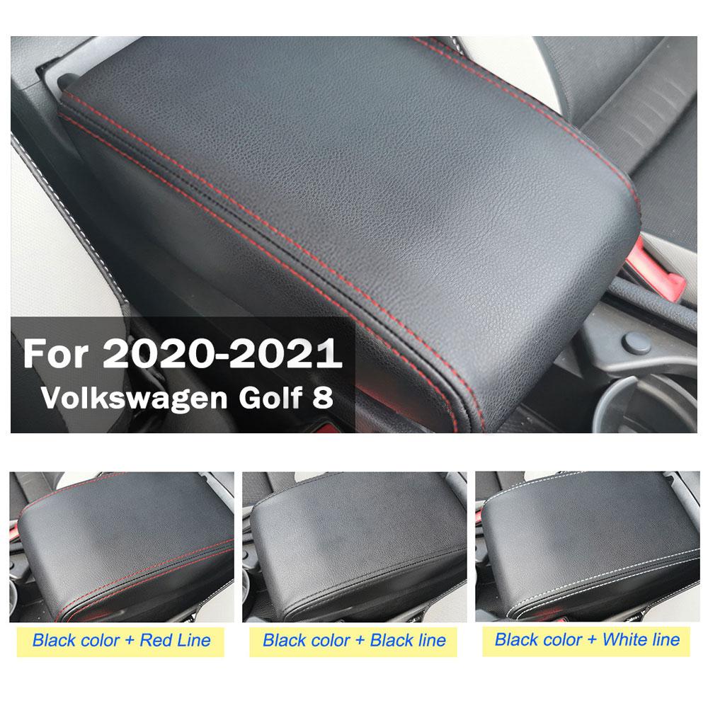 For VW Golf 8 MK8 2020 2025 Car Armrest Cover Center Console Armrest Protector Cushion Auto Armrests Storage Box Pad Accessories