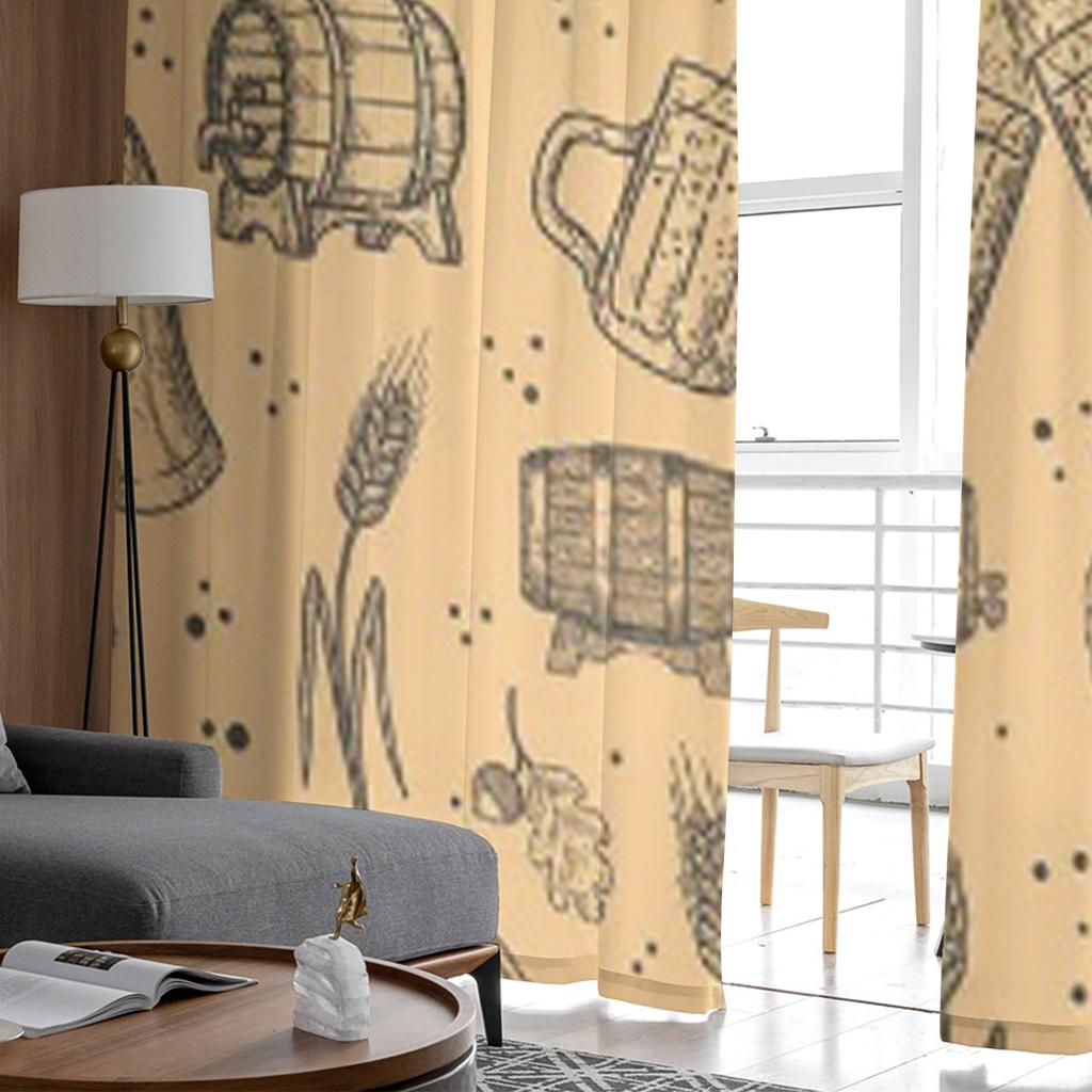 Beer Design Tulle Sheer Window Curtains For Living Room The Bedroom Modern Chiffon Voile Organza Curtains Decor Drapes