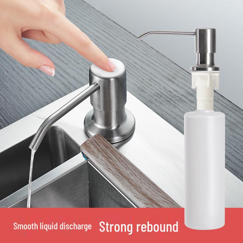 Aquarium Liquid Soap Dispenser Extension Tube with Stainless Steel Pump for Kitchen Sink Detergent Bottle