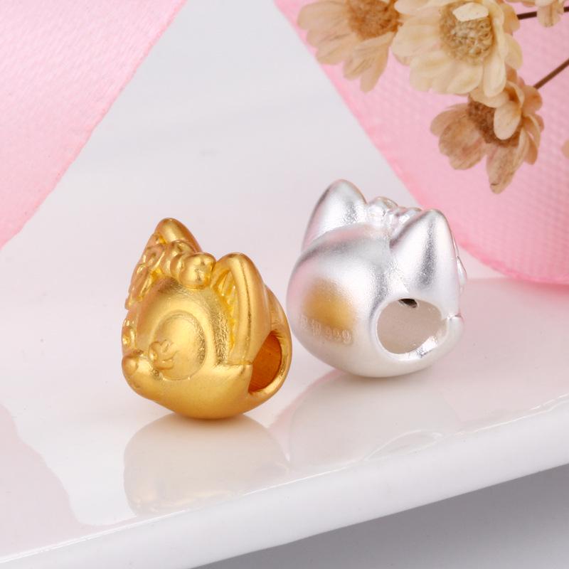 999 Sterling Silver Sanrio LinaBell Clown Kawsada Daji DIY Pure Silver Beading Accessories