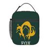 Metal Gear Solid Fox Insulated Lunch Bag for Women Children Portable Food Boxes Thermal Lunch Box Tote
