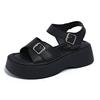 Fashion Aphixta Summer Cool Transparent Platform Shoes Women Sandals Height Increaming Buckle Thick Soled Beach Slides Plus Size 43