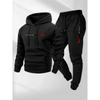 Mens Hoodie Sweatpants Set Casual Sportswear Thick Fall Winter Outfit