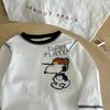 Boys Cotton Long Sleeve Cartoon Embroidered T Shirt for Toddlers and Kids