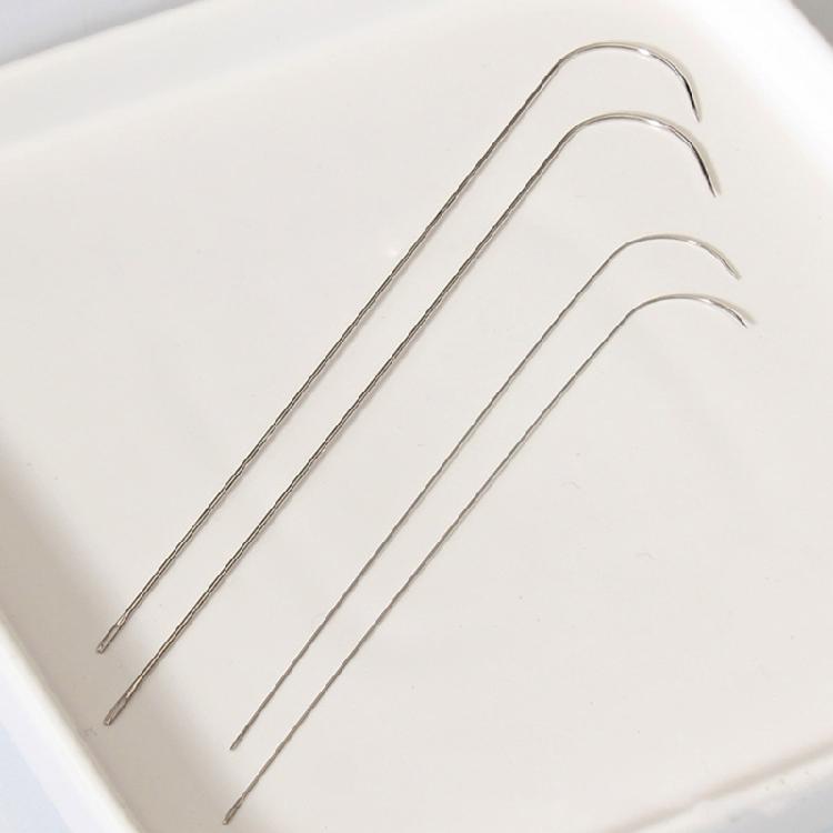 Time Saving Curved Jewelry Needle 10pc Set Enlarged Eyelets Fit All Threads Perfect For Bracelets Necklace Creation