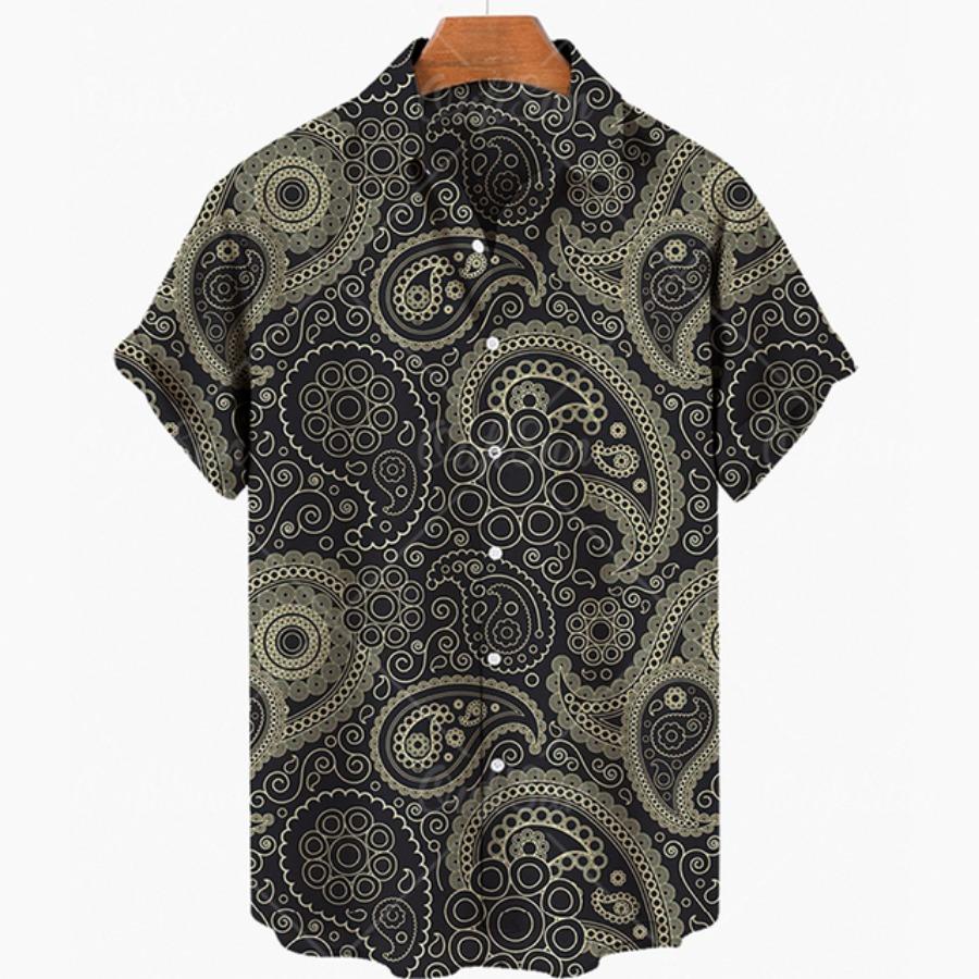 Short Sleeve Leopard Men's Shirts For Man Clothing Hawaiian Fashion 3D Print Thin Lapel Floral Casual Oversized Imported Camisa