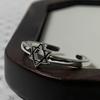 Fashionable Hexagram Open Ring with Sweet Creamy Style