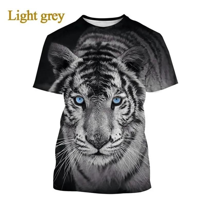 Tiger 3D T Shirt Men Women Summer Fashion Short Sleeve Printed Animal T-Shirt Cool Tops T-Shirts Unisex
