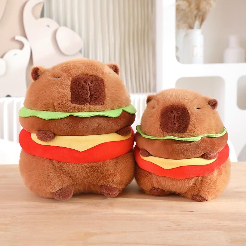 Kawaii Capybara Plush Transformation Dolls Stuffed Toy Bag Pendant Cartoon Animals for Boys Girls Birthday Xmas Gifts Home Decor
