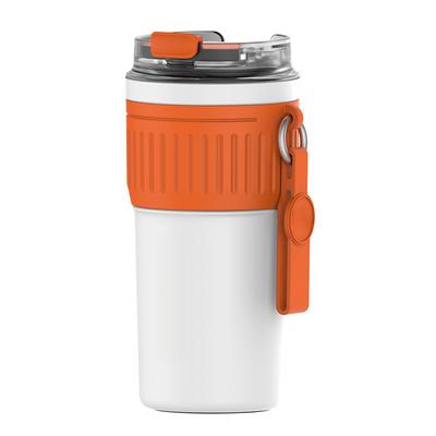 Tasse isotherme de voyage tasse thermos de voiture gobelet à café en acier inoxydable tasse thermos tasse de voyage portable avec corde de levage anti-fuite antidérapant 500 ml/400 ml