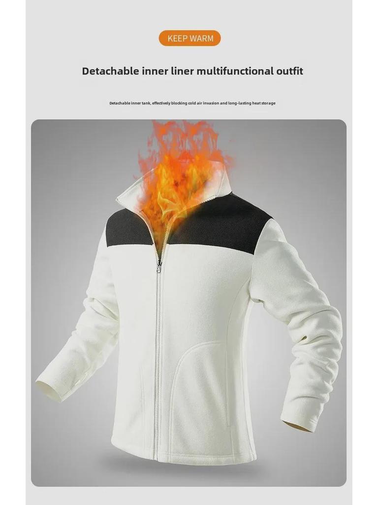 2024 Winter Winddichte 3-in-1-Outdoorjacke für Paare, Beitu Grau