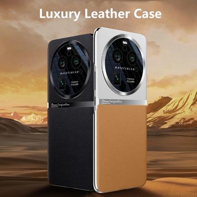 Luxury Case For Oppo Find X6 Pro Case Stylish Electroplate PU Leather Phone Cover For Find X 6 X6Pro 5G Camera Protection Bumper