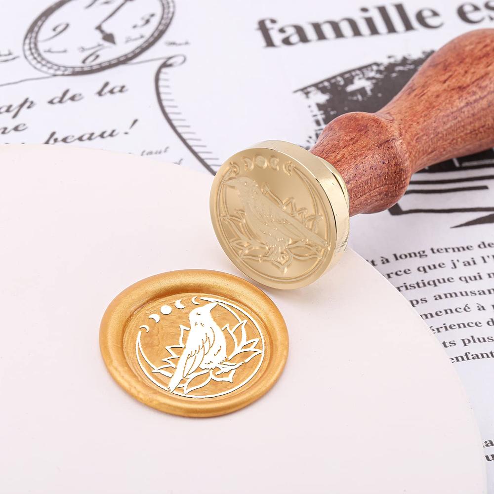Birds Series Wax Seal Stamp Pigeon, Eagle, Owl, Crow Vintage Wax Seal Stamp Brass Heads for Wedding Envelope, Invitation Decorat