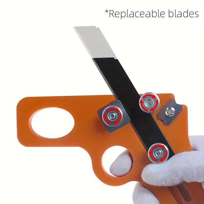 1pc Manual Edge Banding Trimmer, Veneer Edge Cutter Tool, Carpentry Chamfer Plane, Manual Planer Wood Chamfering Fillet Scraper