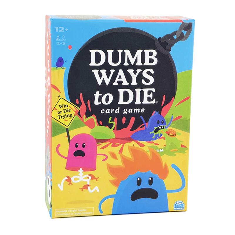 

Глупые способы умереть Карточная игра Веселые семейные игры для вечеринок от Spin Master Идеально подходит для колледжа, дней рождения и собраний светло-серый