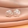 Minimalist Rose Pattern Hollow Flower Stud Earrings