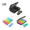 Easy To Use Pill Organizer Weekly with 21 Grids Open Flip 7 Day Container Cover Leak Proof Travel Safe Box for Health Supplements Medication Reminder