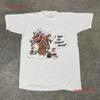 Vintage 90s Funny Santa Parody T Shirt Sled Crash Cartoon Script Adult Small Vintage Washed Soft Stretched Unisex