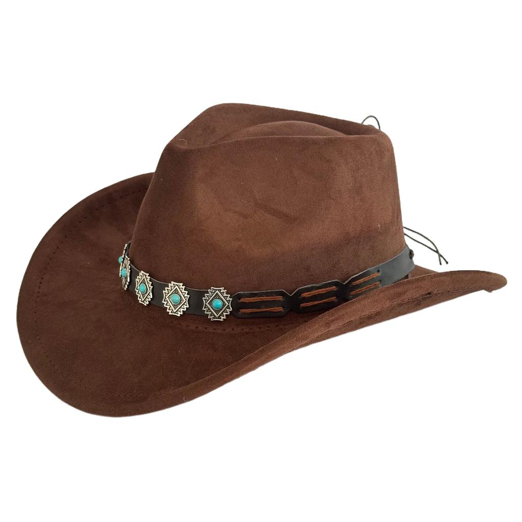 Hot-selling retro bull's head big-brimmed top hat, European and American suede western cowboy hat, men's temperament jazz hat