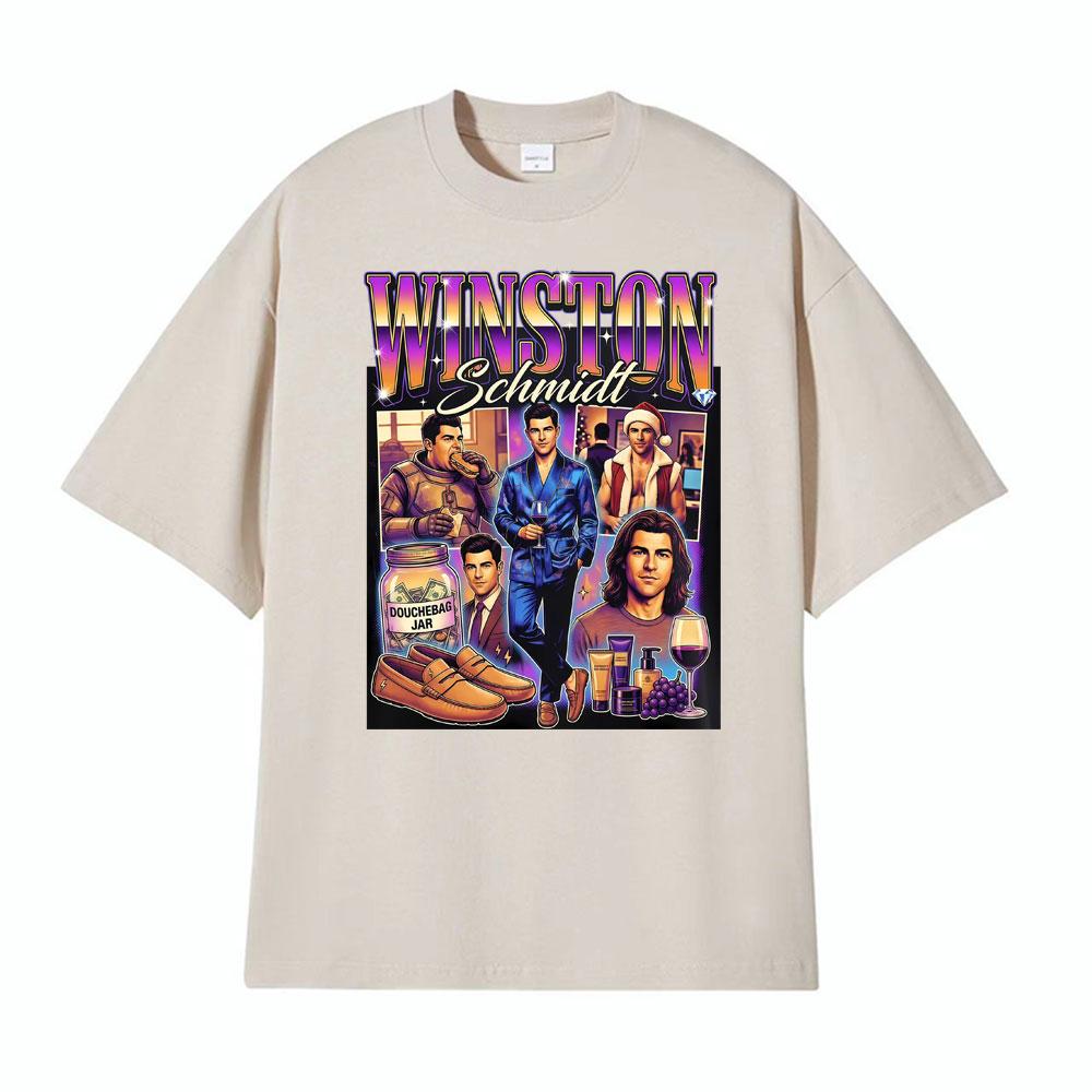 Winston Schmidt Max Greenfield 2026 Graphic Tshirt Men Women Gothic Hip Hop Fashion Tshirts High Quality Oversized TShirt Tops