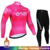 Winter Thermal Cycling Bib Tights Set With Long Sleeve Jersey Road Bike Riding Men Women