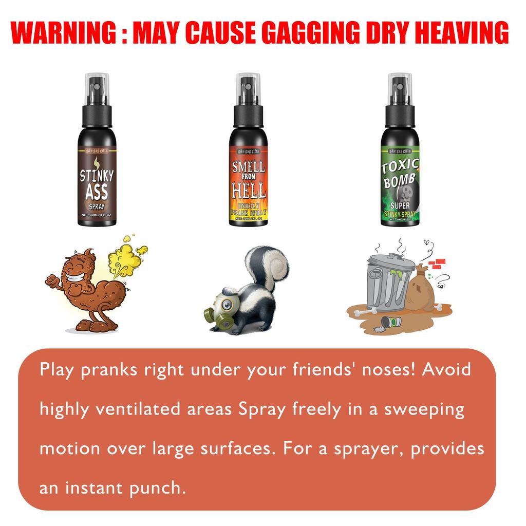 30ml Novelties Stink Fart Spray Highly Concentrated Strong Potent Fart Spray Prank Stuff Party Gags & Tricks Joke Toys Adults