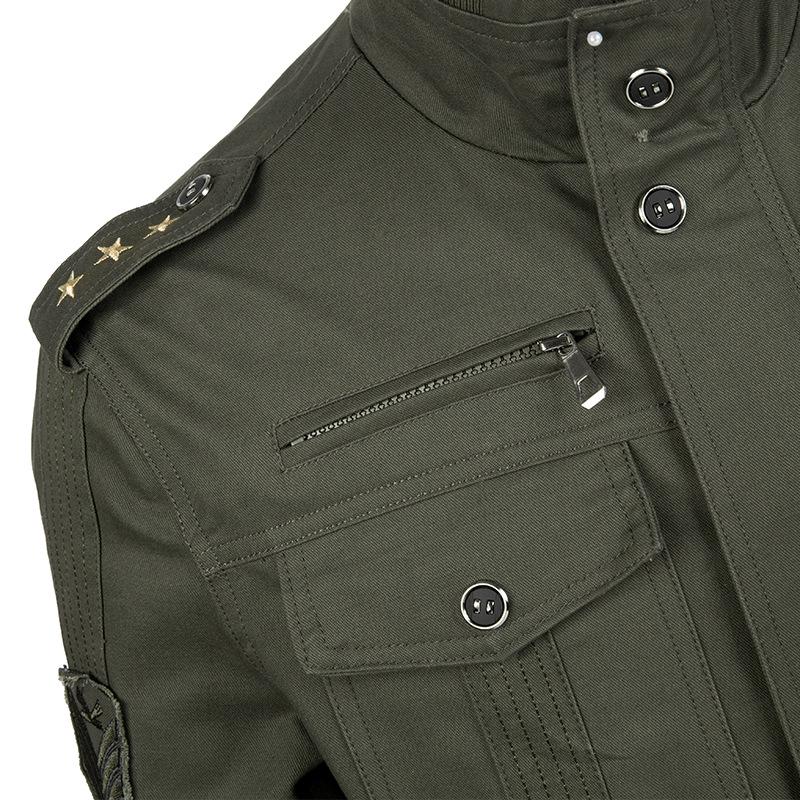 Nuova Giacca da Uomo Militare in Cotone con Pile Attrezzi Taglia Grande Giacca Tendenza da Uomo