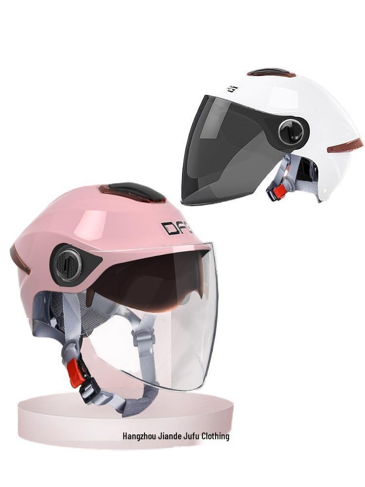 Certified Universal Half Helmet for Men & Women - Summer Sun Protection, All Seasons Motorcycle Use