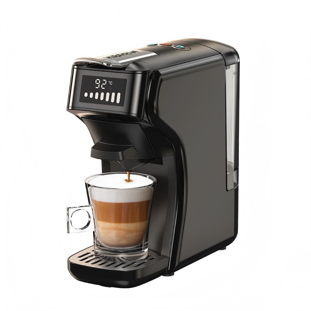 ECO RIDE HiBREW H1B Machine &agrave; caf&eacute; &agrave; dosettes 6-en-1, R&eacute;servoir d'eau 600 ml, Extraction &agrave; pression 20 bars, Mode Froid/Chaud, Indicateur LED noir