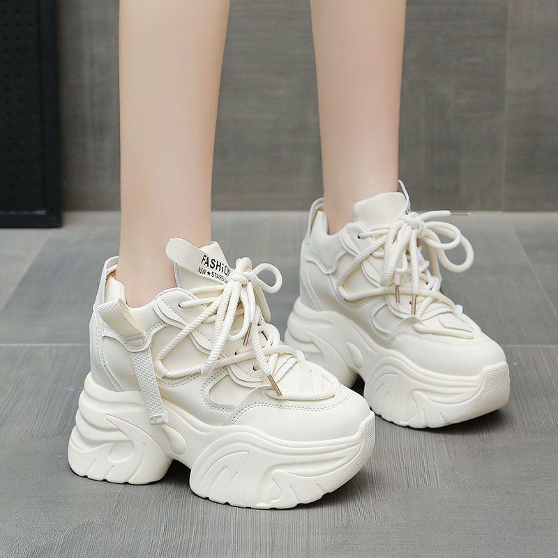 Женские теплые кроссовки на высокой платформе с мехом для снегоступов Модные женские — фото 7