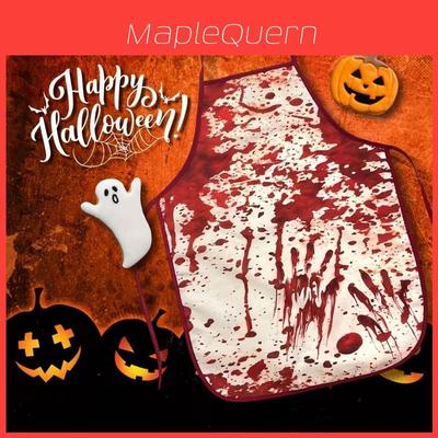Grembiule Impermeabile Senza Maniche con Mano Insanguinata di Halloween Per Feste in Costume e Uso in Cucina