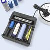 Battery Charging Station 4CH for NiMH NiCD 18650 21700 Batteries Charging Base with Real Time Monitoring System