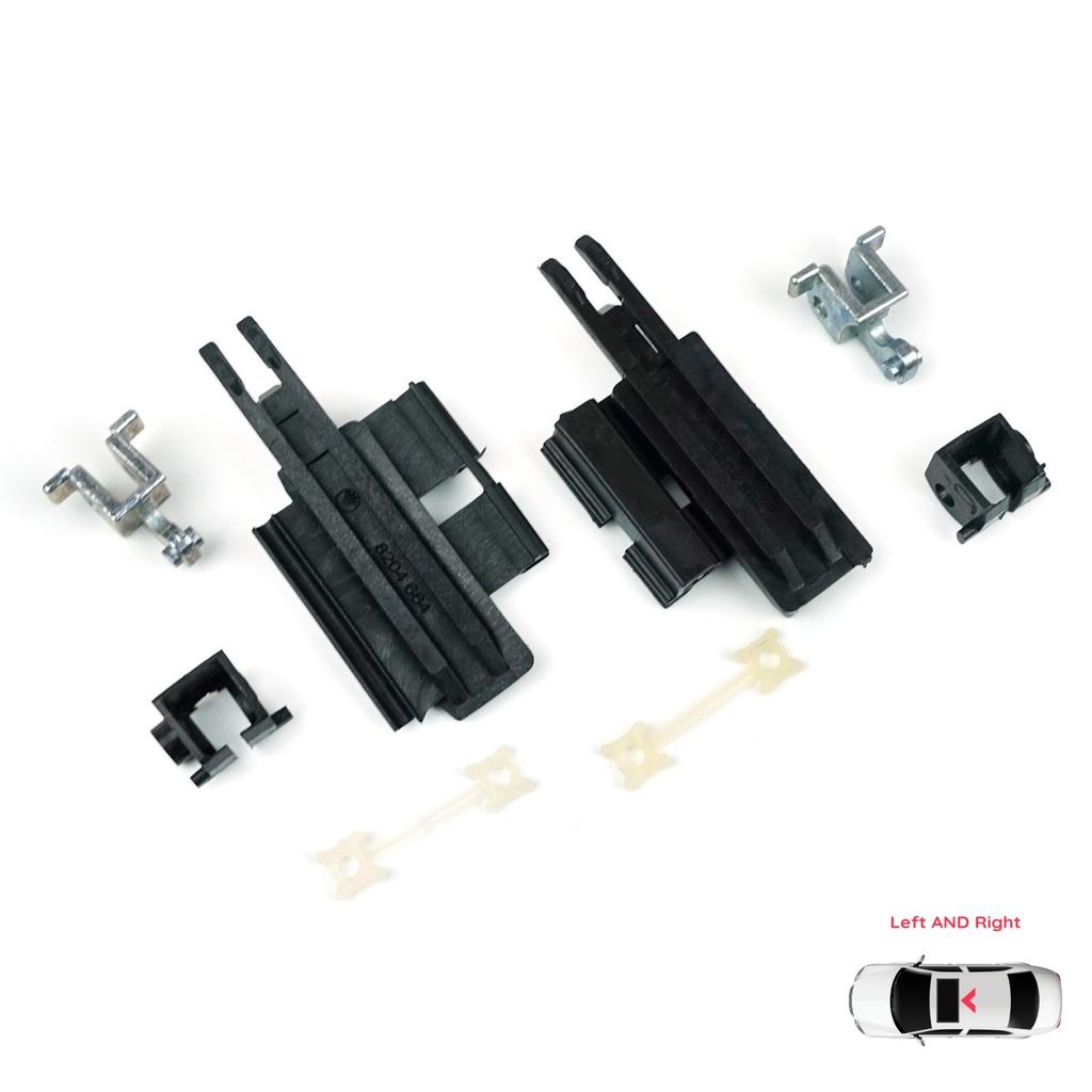 BSR535+BSR536 8 Delar Taklucka Glidskena Vänster Höger Reparationssats för BMW 5-serien E39 1996-2003 4/5 Dörrar X5 E53 2000-2006 811694522 811694523